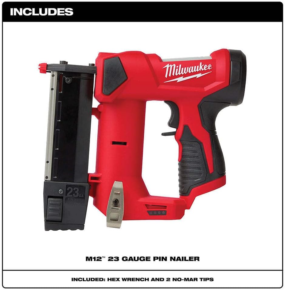 2540-20 M12 12V 23 Gauge Compact Cordless Pin Nailer - Bare Tool