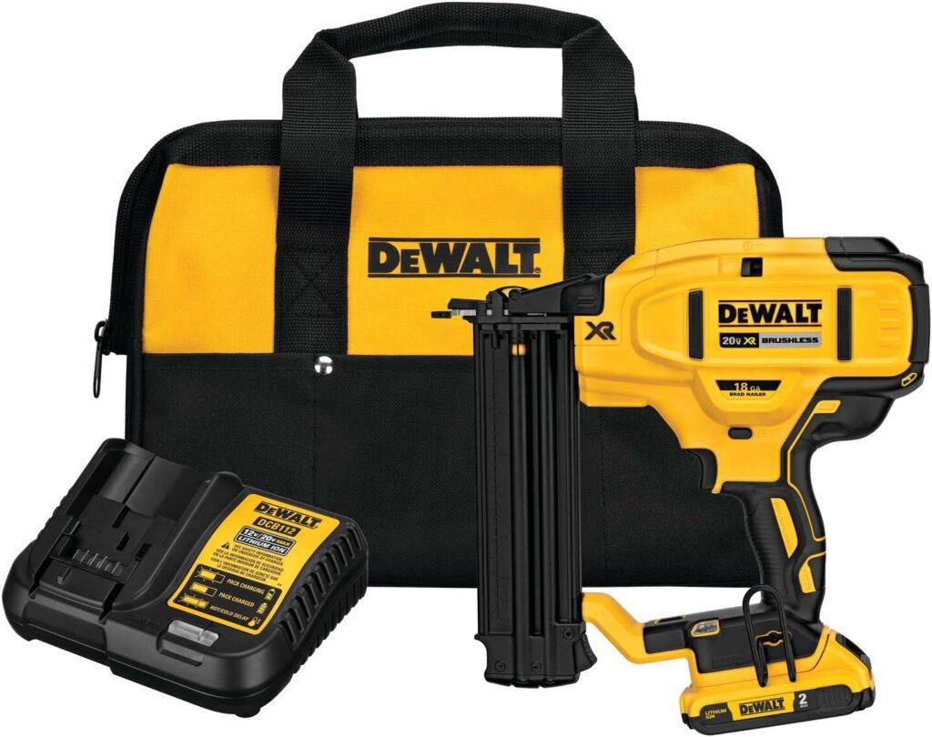 DEWALT 20V MAX* Cordless Brad Nailer Kit, 18GA (DCN680D1)