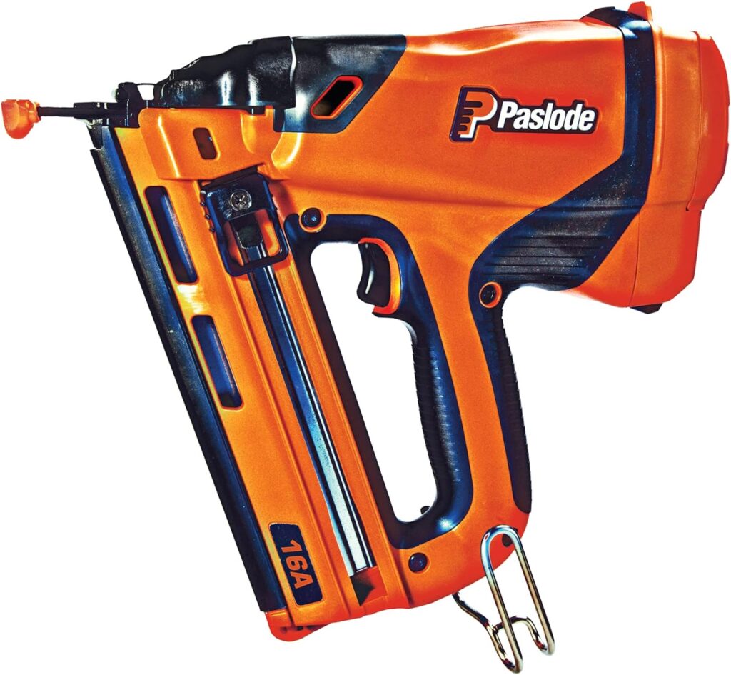 Paslode - Cordless Finish Nailer, 916200, 16 Gauge Angled, Battery and Fuel Cell Powered, No Compressor Needed